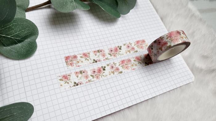 Washi Tape rosa Blumen